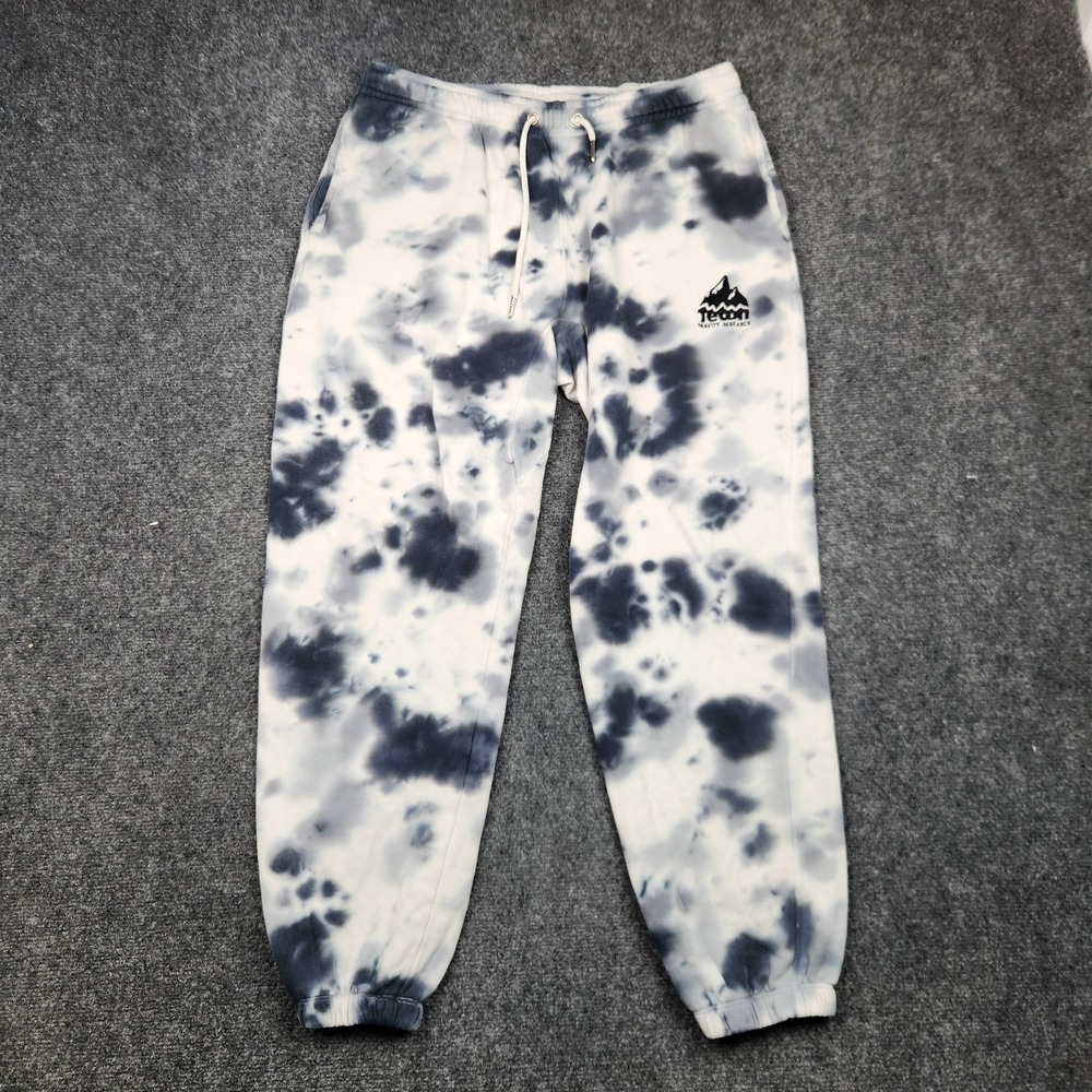 Teton Gravity Research Pants Mens Medium Blue Tie Dye Sweatpants Jogger Lounge